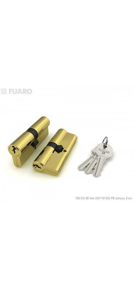 Цилиндровый механизм Fuaro 100 CA 80 mm (35+10+35)
